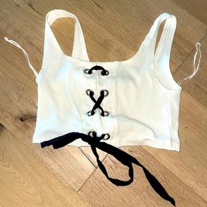 Zara cropped corset tank top - brand new!